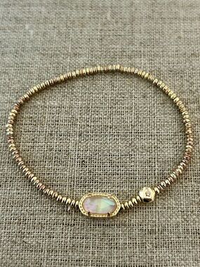 Kendra Scott Gold Greyson Stretch Bracelet with Iridescent Opal Stone